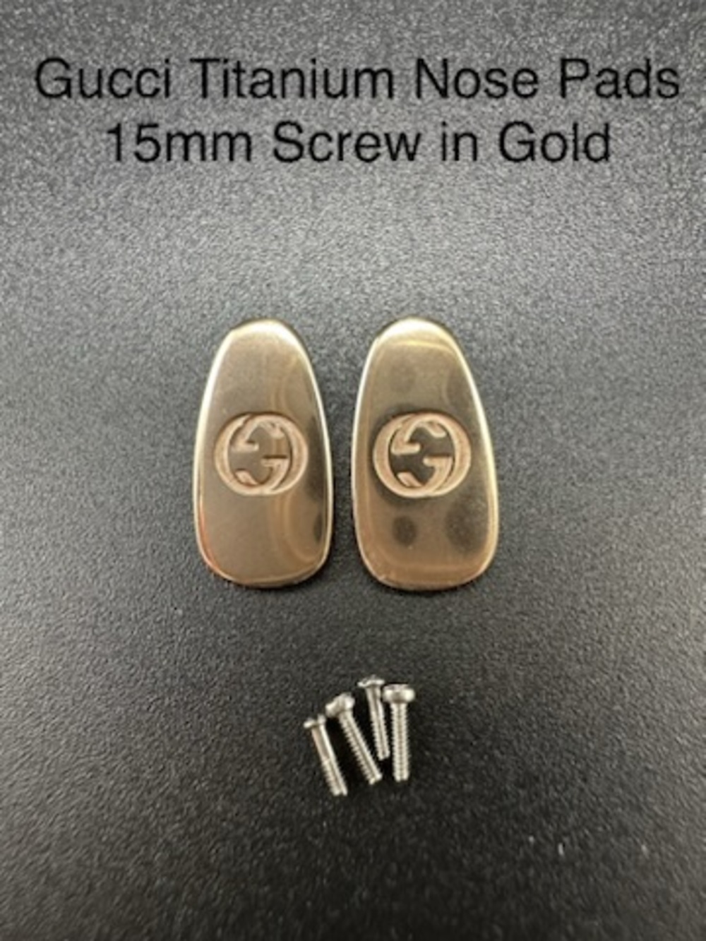 15mm Titanium Nose Pad for Gucci Eyeglasses Gold comes with two sets of Screws